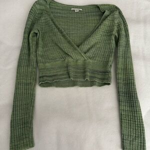 American Eagle Outfitters Olive Knit Sweater